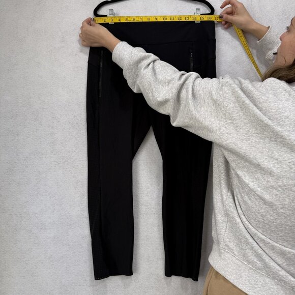 Athleta Leggings Womens Large High Rise Perforated Zipper Pockets S405925-00 - Picture 3 of 11